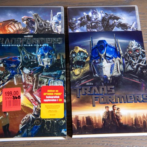 Transformers DVD slipcase. Selges samlet