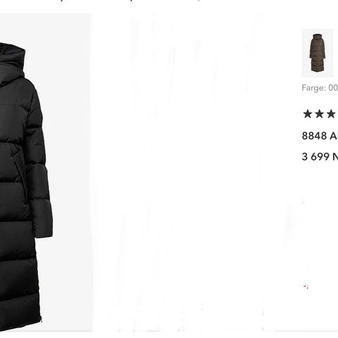 Dunkåpe fra Altitude - Bella 2.0 W Coat størrelse 44