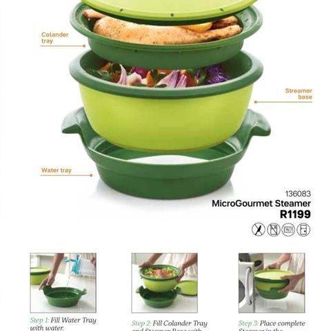 Tupperware Microgourmet steamer