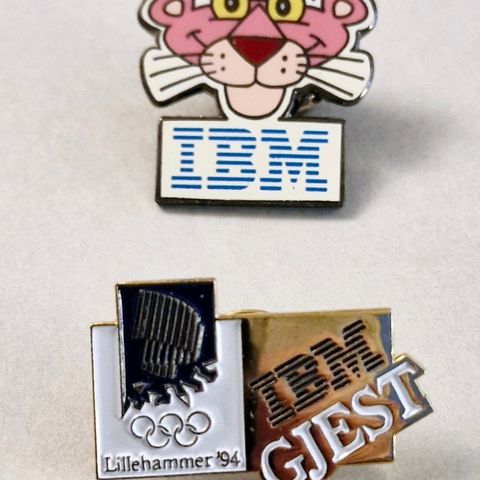 Pins: 2 stk IBM PINS selges SAMLET