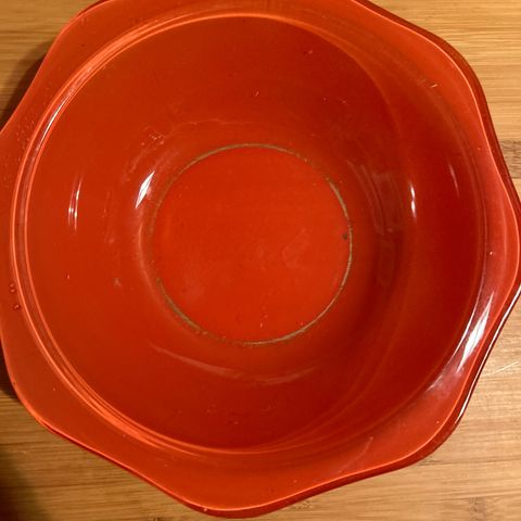 Orange skål fra pyrex 23 cm