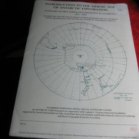 Antarktik Exploration  1892-95 100 års minne i stor folder