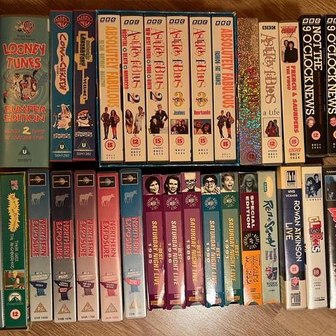 UK/US VHS-utgivelser fra 1990-tallet selges