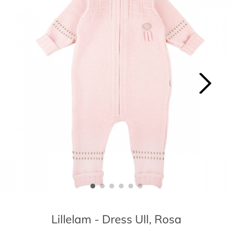 Lillelam ulldress, lue og votter