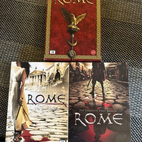 Rome Sesong 1 og 2 DVD og boxset med begge to.