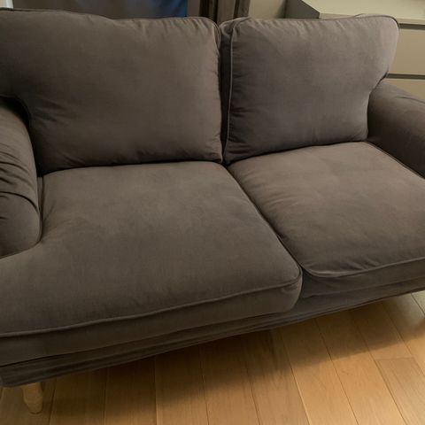 Stocksund 2-seter sofa, grå velour