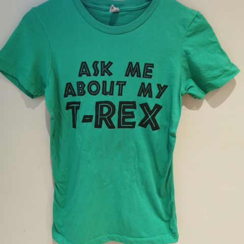 Ask me about my t-rex t-skjorte str S