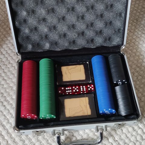 Poker chip sett /koffert