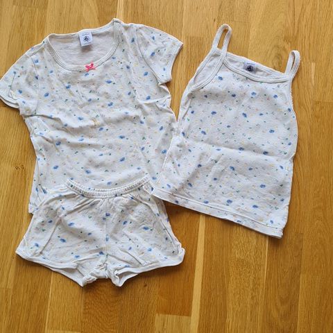 Petit Bateau, Sommer Pyjama, Blomster, Str 3år