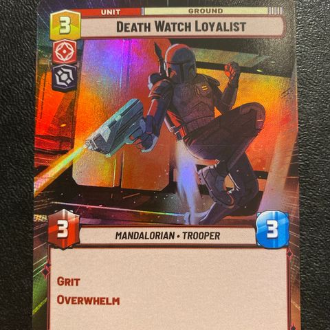 Death watch loyalist hyperspace foil star wars unlimited samlekort