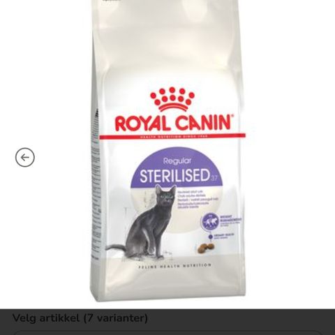 Selger en NY uåpnet Royal canin sterilisered tørrfor på 10 kg