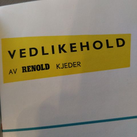 Vedlikehold av Renold kjeder