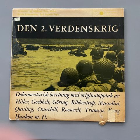 Taler fra 2. Verdenskrig, unik historisk LP fra 1965