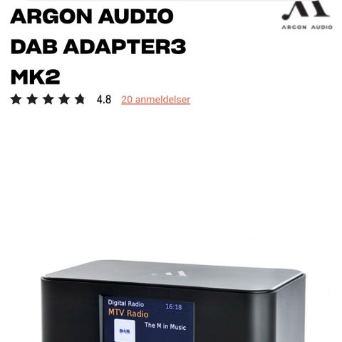 Ønsker å kjøpe 
Argon Audio DAB Adapter3 Mk2