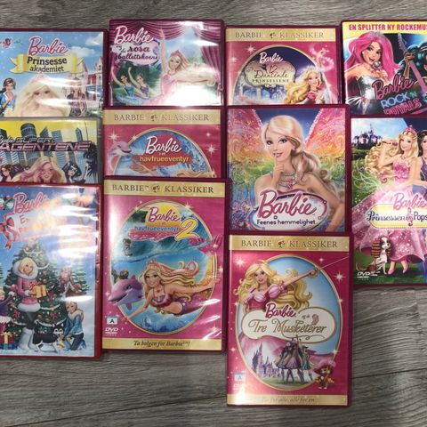 Barbie dvd’er selges