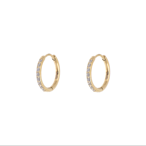 Dark department chrystal mini hoops