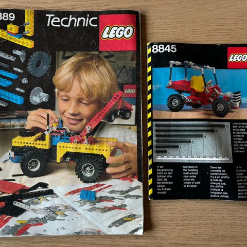 Vintage Lego Technic 8889 idebok og instruksjon til 8845