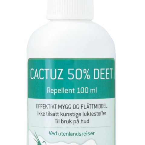 Nye Cactuz 50% DEET mot mygg og flått 100 ml