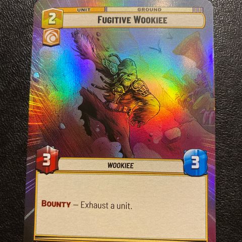 Fugitive wookiee hyperspace foil Star wars unlimited samlekort