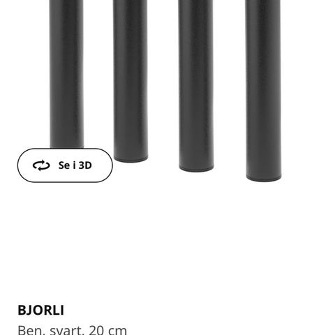 Ben fra IKEA - Bjorli 20 cm sort