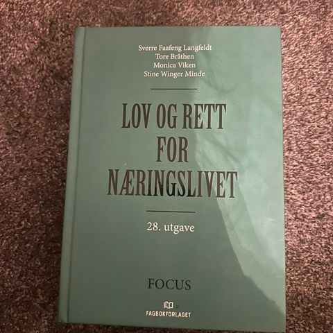 Lov og rett for næringslivet, 28. utgave