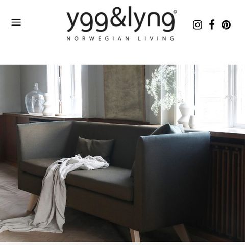 Ygg & Lyng. Sofa/Spisestuesofa. NY PRIS. Kjøpt okt. 23