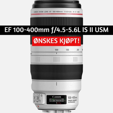 Canon EF 100-400mm f/4.5-5.6L IS II USM ønskes kjøpt!