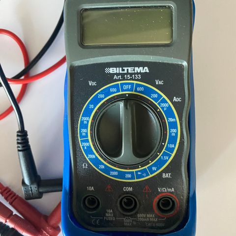 Multimeter fra Biltema selges