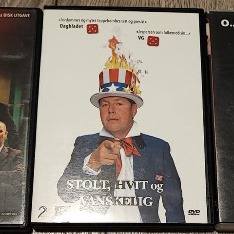 Otto Jespersen DVD DVDer 3 stk O.J - en utstrakt hånd Stolt Hvit og Vanskelig