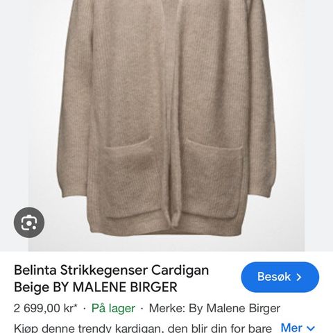 By Marlene Birger Cardigan i myk ull