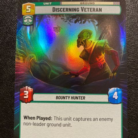 Discerning veteran hypeespace foil Star wars unlimited samlekort