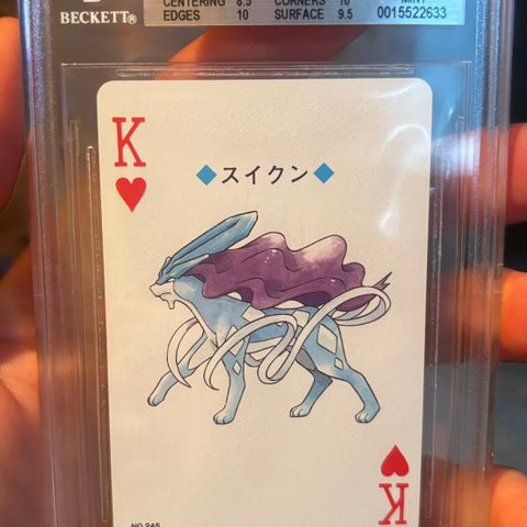 Suicune fra Silver Poker Deck #1999 - nr 245 BGS 9 Med subgrades!