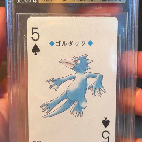 Golduck fra Silver Poker Deck #1999 - Nr 55 BGS 9.5 Gold Label med Subgrades