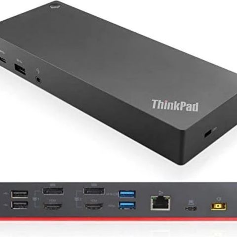 Lenovo ThinkPad hybrid USB-C og USB 3.0 dockingstasjon