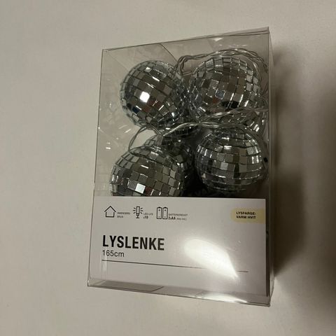 Discokule lyslenke for batteri