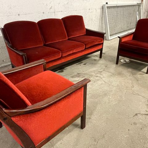 Ekornes sofagruppe - 3-seter + 2stk stoler