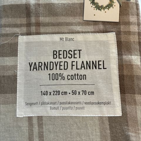 Garnfarget flanel sengetøy