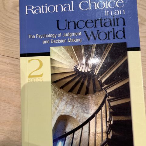 Psykologi bok  Rational choice in an uncertain world