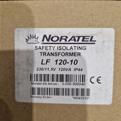 Noratel trafo 230/11,5 120VA