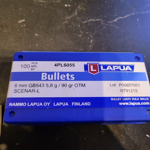 Lapua Scenar-L 90 gr. 6mm kuler