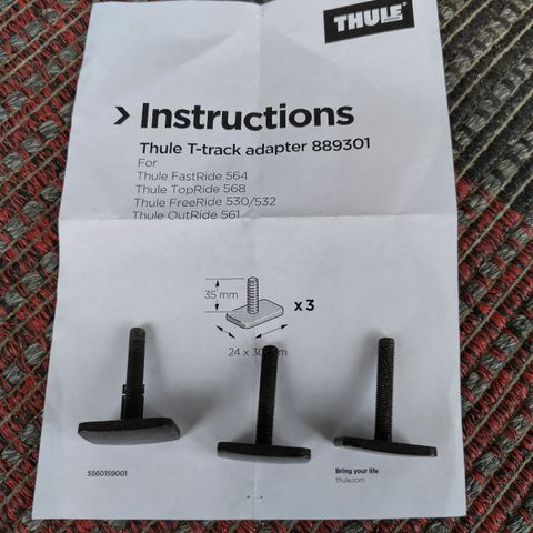 Thule T-track adapter 889301