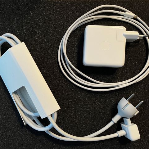 Apple USB-C-lader 61W + 2M lang USB-C kabel + 2M lang strøm