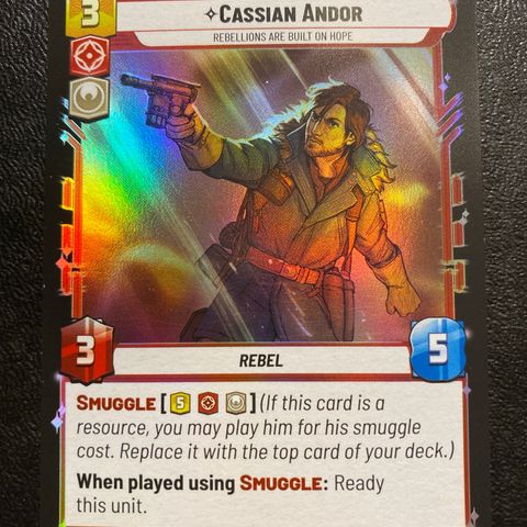 Cassian Andor uncommon foil Star wars unlimited samlekort