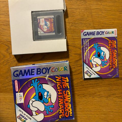 GameBoy Color-  Smurfs Nightmare - pen eske og manusl