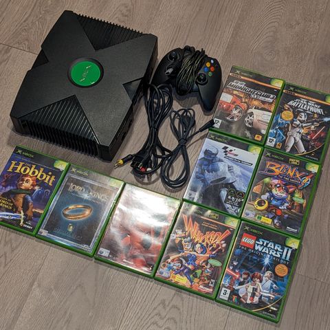 Original XBOX med 9 spill