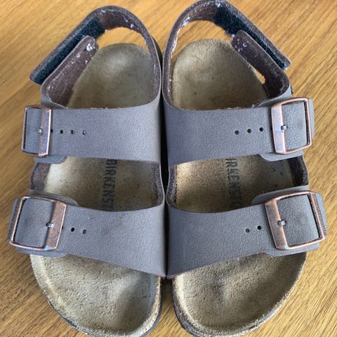 Pent brukt Birkenstocks - brun, str 27