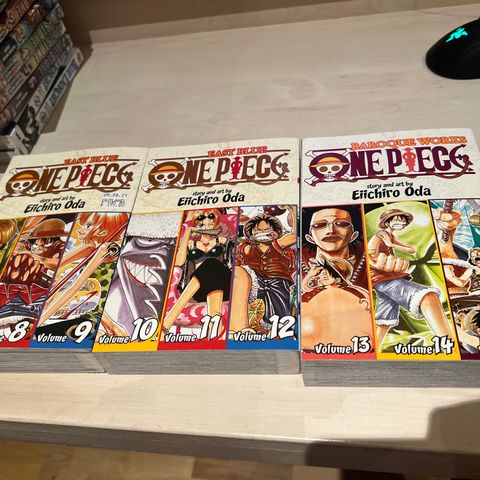 One piece 3 in 1 manga fra volum 7 til 15