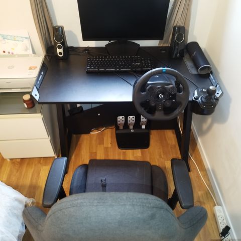 Sett Logitech G29, Shift-r, skjrem MSI 23, Bord&Stol