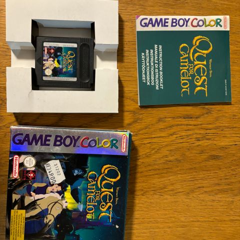 Gameboy color - Quest for Chamelot - eske og manual