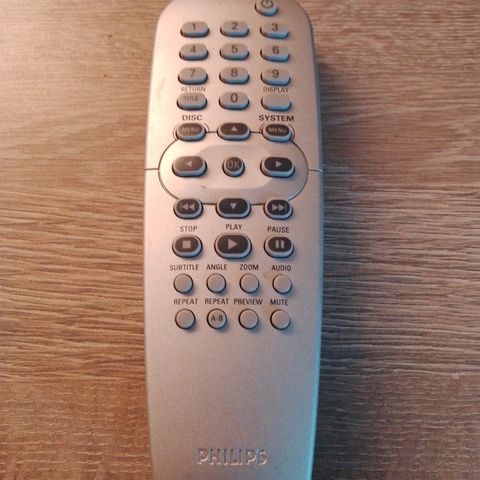 RC2K16 Philips DVD spiller fjernkontroll